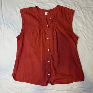 Old Navy Red Button Top Size Large